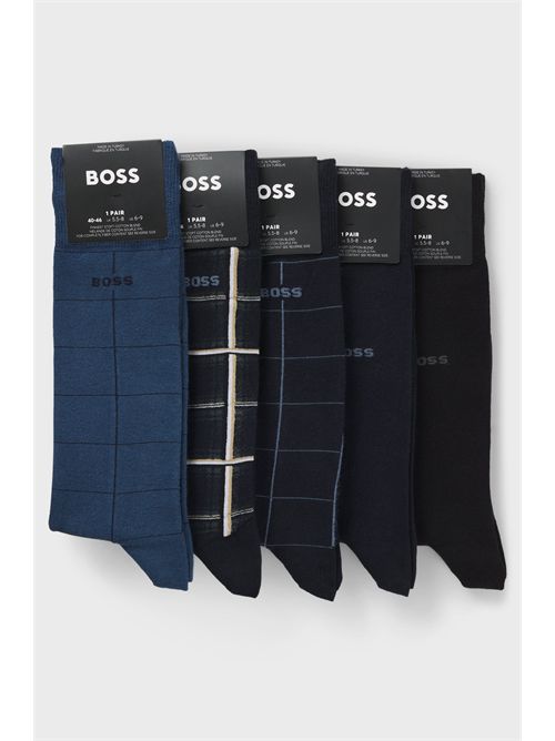 Calze ad altezza regolare con logo in confezione da cinque BOSS | 5PRSGIFTSET/960-50547921